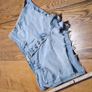 WE THE FREE Jeans Shorts Womens 30 BLACK BUTTON FLY Preowned Denim